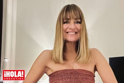 Para la ocasión lució un vestido que le prestó su hermana Isabel, creación del modisto argentino, Marcelo Senra