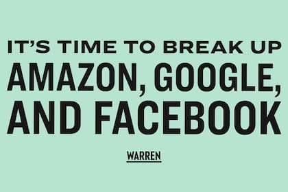 Para la senadora estadounidense Elizabeth Warren, cualquier compañía tecnológica que gane más de 25 mil millones de dólares debe ser tratada como una plataforma de servicio público