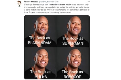 Para los twitteros, The Rock no sabe hacer otro personaje
