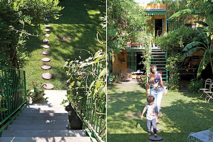 “Para afuera elegí el malvón, el floripondio, las achiras, el jazmín y la madreselva. Si vas por mi barrio, ves que son las plantas que crecen cómodas, quizás en macetas en forma de cisne, que también son parte de mis trabajos”.
