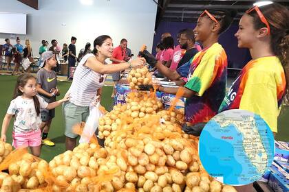 Para participar, simplemente se debe acudir a los puntos de distribución en las fechas y horarios establecidos, aunque en algunos casos podría requerirse un registro previo (Foto feedingnefl.org)