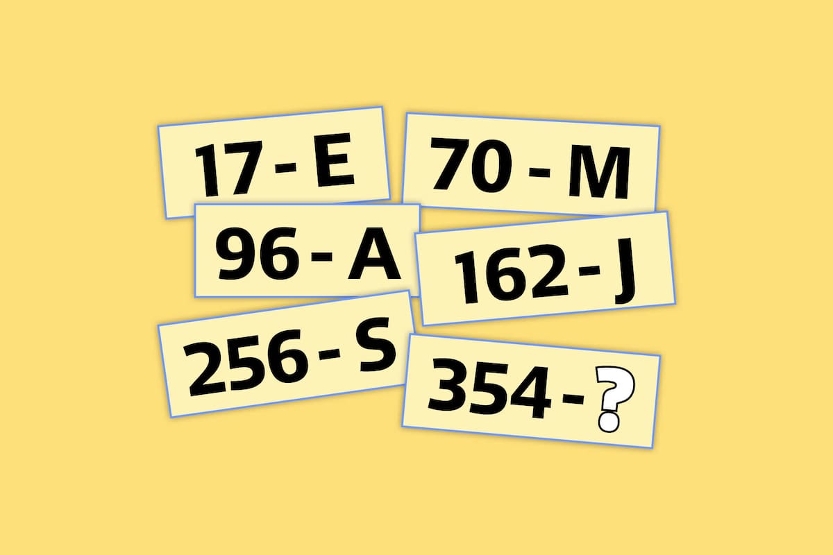 Para poder resolverlo deberás descubrir qué relación existe entre el número y la letra de cada caso