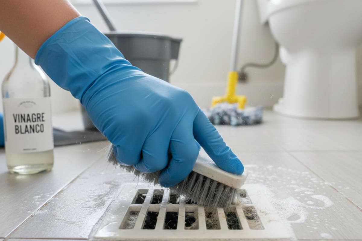 Para qué sirve arrojar vinagre blanco en la rejilla del baño