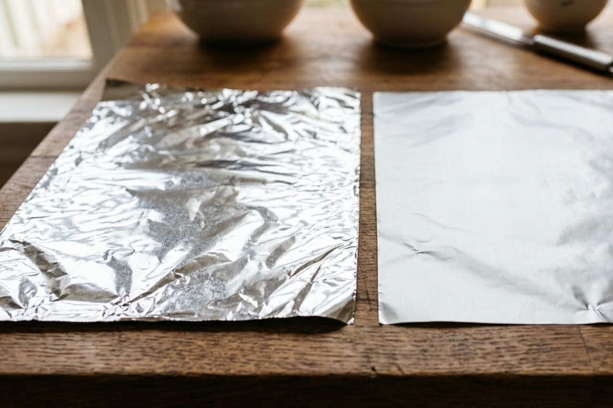 Para qué sirve cada lado del papel de aluminio: la diferencia entre la cara brillante y la mate (Imagen ilustrativa generada por IA)