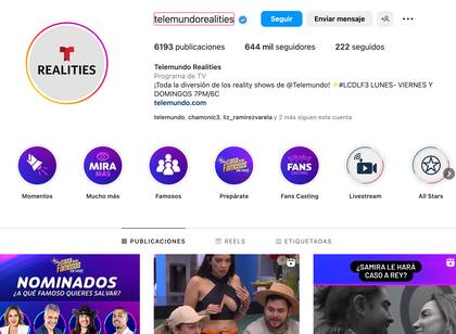 Para quienes se pierdan las emisiones del programa, pueden seguir La Casa de los Famosos en las redes sociales