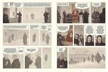 Para retratar al monje, Milo Manara se inspiró en los rasgos de Marlon Brando