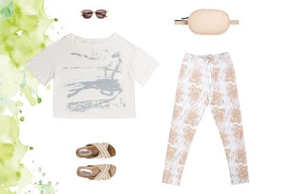 Para un look más juvenil y descontracturado, el batik puede llevarse en pantalones onda jogging