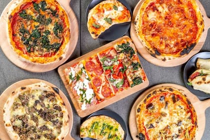 Para variar: una misma masa y muchas opciones además de la rica y clásica pizza.