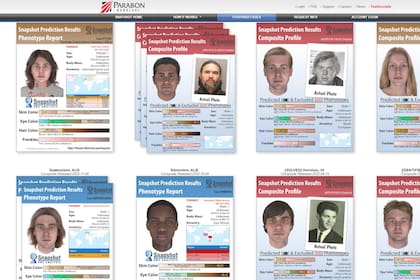 Parabon es una compañía capaz de generar un rostro simulado a partir de los rasgos definidos por su ADN