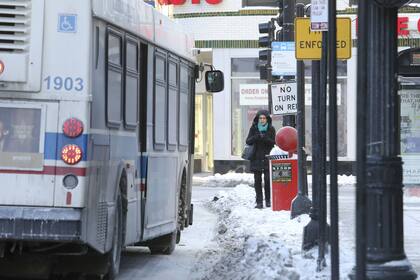 Parada de ómnibus en Chicago