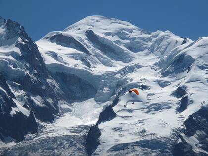 Parapente en Mont Blanc.