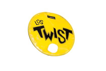 Parche de batería utilizado por Los Twist en los 80.