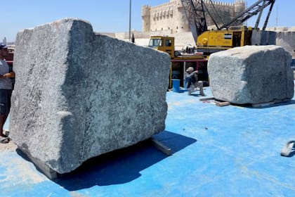 Pare de los elementos que confromaron al faro hace 1600 años (Foto: Gentileza GEDEON Programmes / CEAlex )