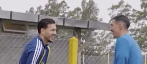 El emotivo reencuentro entre Paredes y Di María tras el Mundial