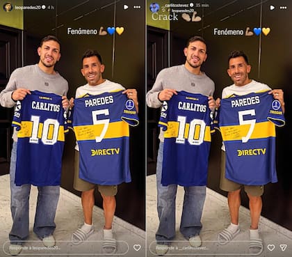 Paredes y Tevez intercambiaron camisetas y elogios