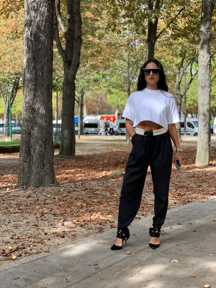 Street Style en París durante la semana de la moda