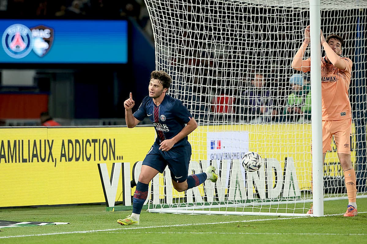 PARIS, FRANCE - NOVEMBER 22: Joao Neves of PSG celebrates his goal during the Ligue 1 McDonald's football match between Paris Saint-Germain (PSG) and Le Havre AC (HAC) at Parc des Princes stadium on November 22, 2025 in Paris, France. (Photo by Jean Catuffe/Getty Images)