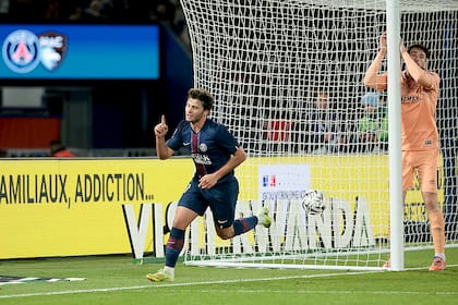 PARIS, FRANCE - NOVEMBER 22: Joao Neves of PSG celebrates his goal during the Ligue 1 McDonald's football match between Paris Saint-Germain (PSG) and Le Havre AC (HAC) at Parc des Princes stadium on November 22, 2025 in Paris, France. (Photo by Jean Catuffe/Getty Images)