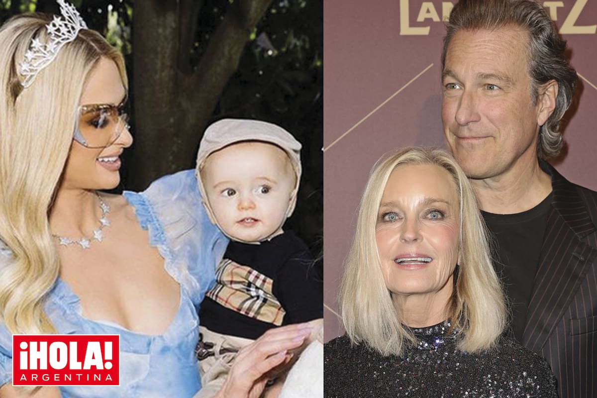 Paris Hilton en la fiesta de cumpleaños de su hijo Phoenix, y Bo Derek junto a su marido, John Corbett.