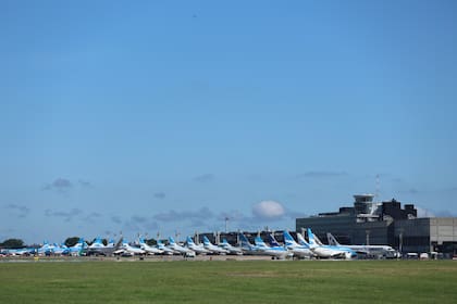 Paro de aeronáuticos en el aeroparque Jorge Newbery