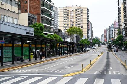 Paro general por la reforma laboral.
Av. Cabildo zona de Belgrano