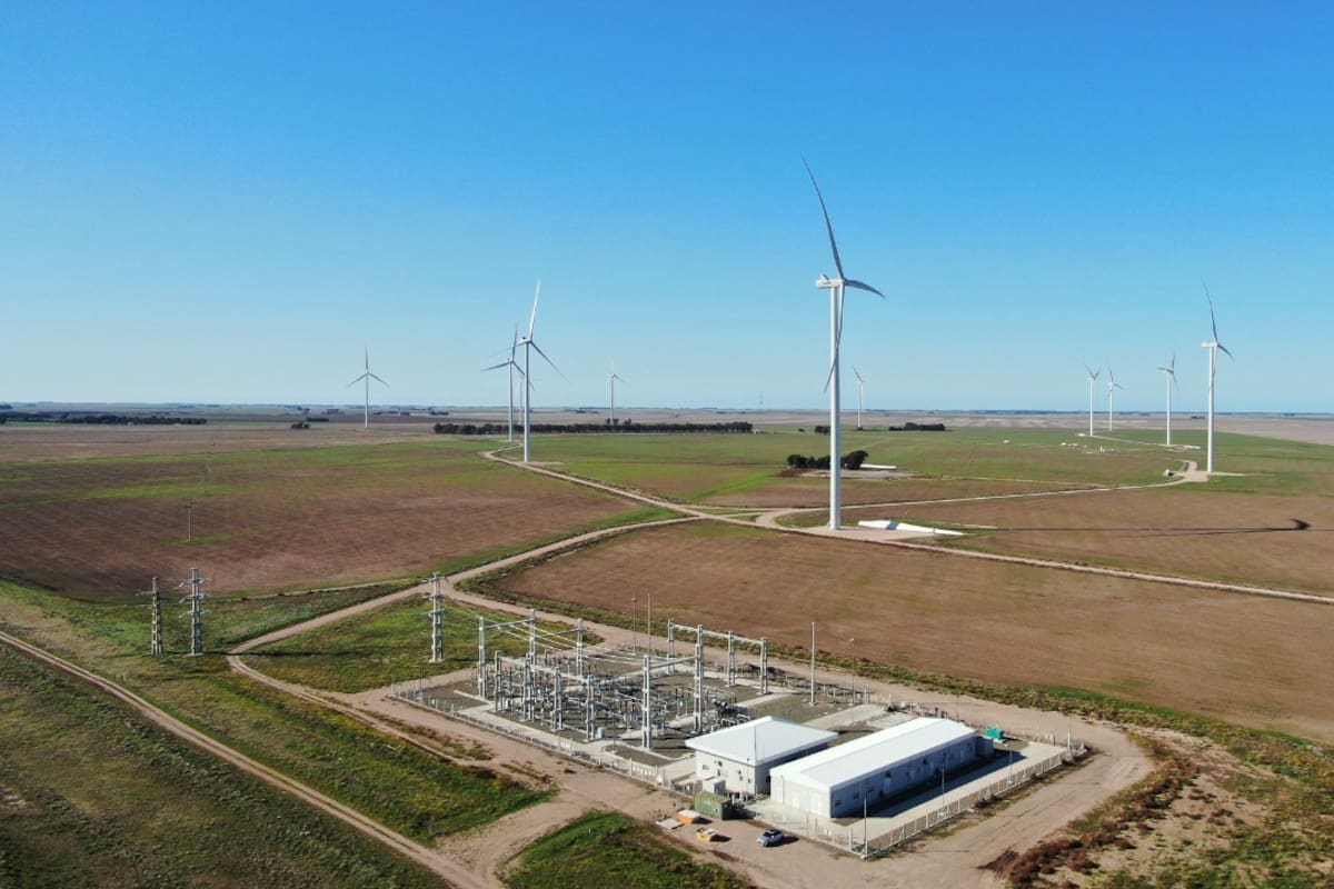 Parque Eólico Pampa Energía III, ubicado en el partido de Coronel Rosales