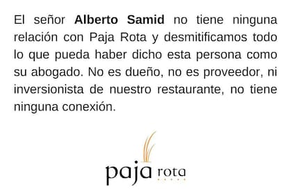 Parrilla en la que comió Samid.