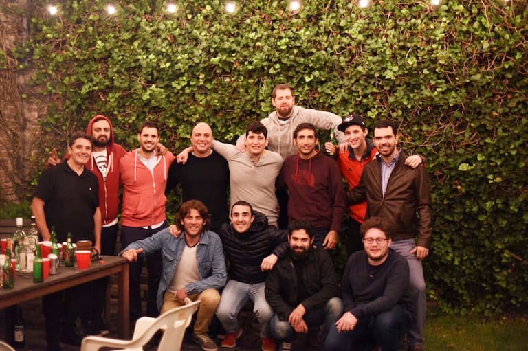 Parte de la banda en Alcorta, en la actualidad.