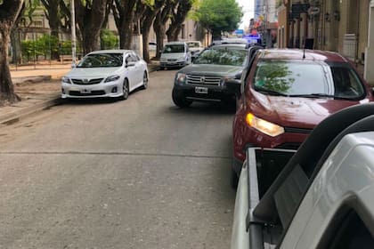 Parte de la caravana en San Pedro