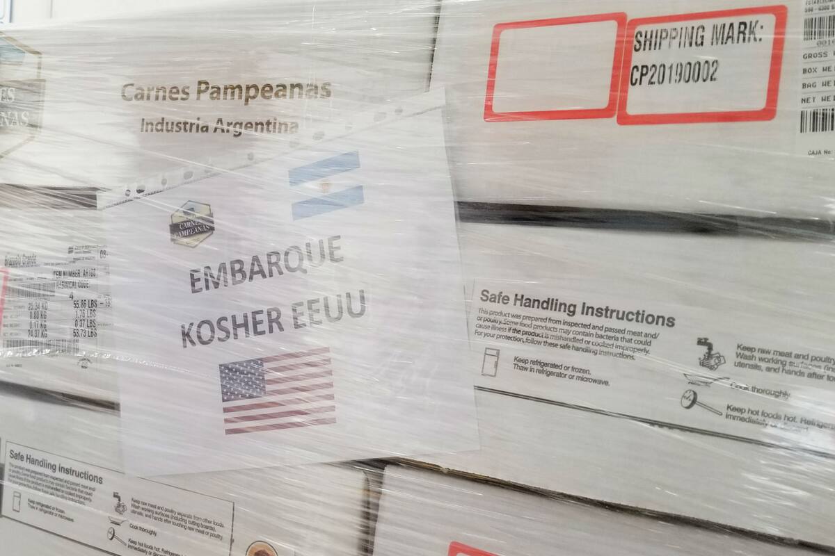Parte de la carga del frigorífico que exportó a EE.UU.