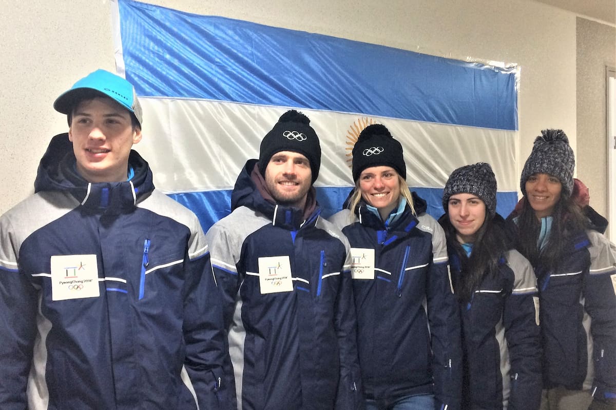 Parte de la delegación albiceleste en Pyeongchang