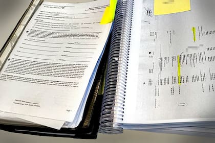 Parte de la documentación analizada por el equipo de LA NACION