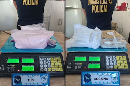 Parte de la droga secuestrada