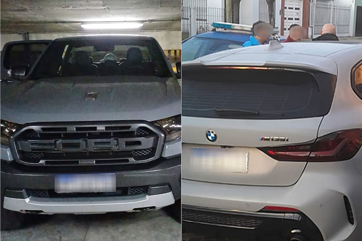 Parte de la flota de vehículos que le secuestraron a la banda