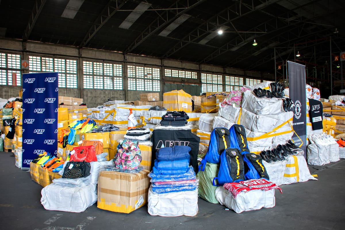 Parte de la mercadería que será donada