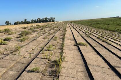Parte de la obra en el campo de Micheli