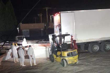 Parte de la producción de langostinos que fue descartada por la medida gremial