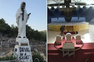 Así fue el momento en el que un hombre incendió uno de los santuarios de la Virgen más populares del mundo