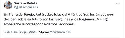Parte de las declaraciones de Melella sobre Lamelas