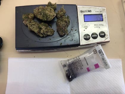 Parte de las flores de cannabis secuestradas en una encomienda