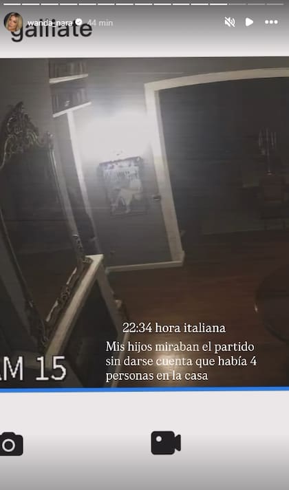 Parte de las imágenes que compartió Wanda Nara del robo sufrido en Italia
