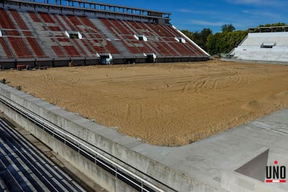 Parte de las obras del nuevo Estadio Jorge Luis Hirschi