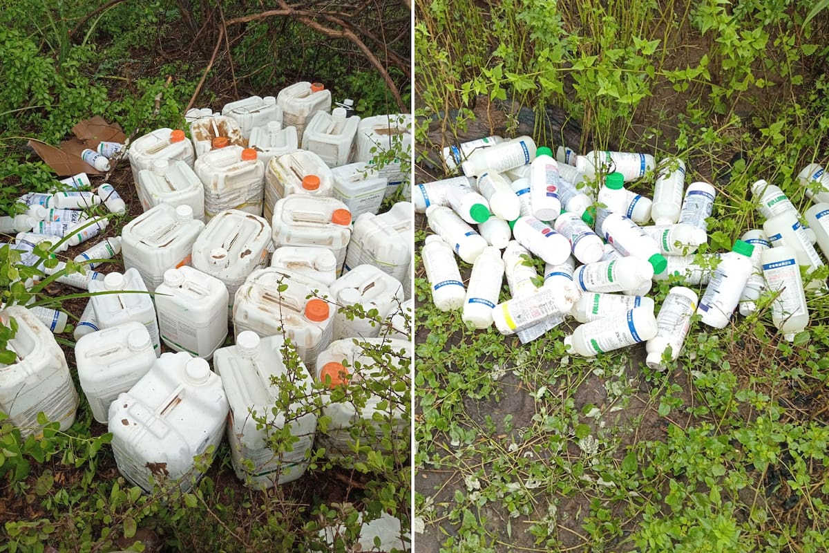 Parte de los agroquímicos robados y recuperados en Salta