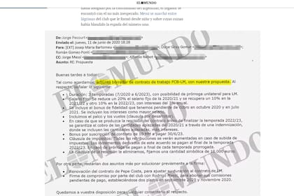 Parte de los documentos del informe de El Mundo