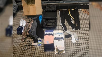 Parte de los elementos robados que fueron recuperados