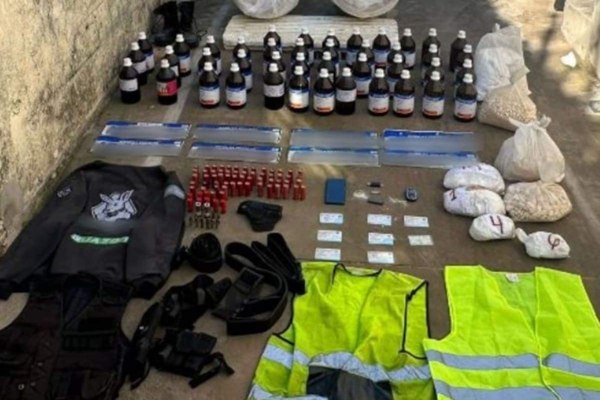 Parte de los elementos secuestrados en los allanamientos