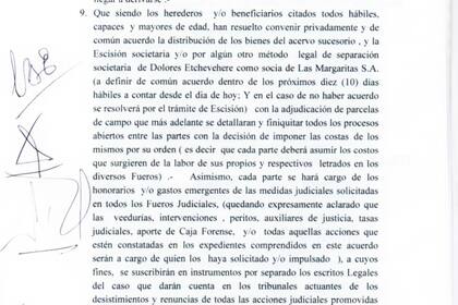 Parte del acuerdo conciliatorio