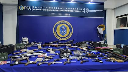 Parte de las armas secuestradas