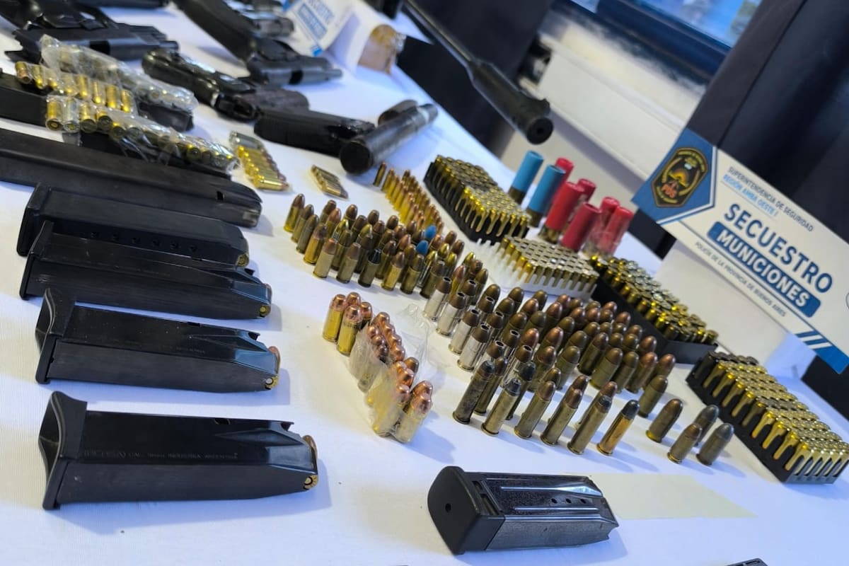 Parte del arsenal secuestrado durante el megaoperativo