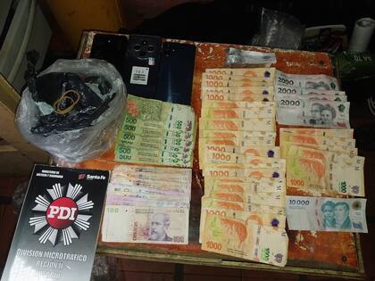 Parte del botín secuestrado en el bunker